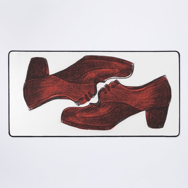 Item preview, Red Flamenco Shoes – Cross‑Hatched Illustration designed and sold by WorldOFaMillion.