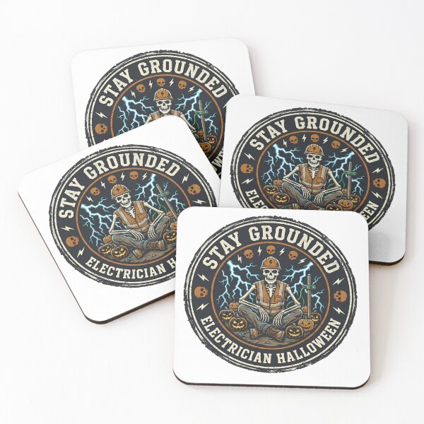 Item preview, Stay Grounded Halloween Electrician Vintage Badge designed and sold by Lulustarfox.