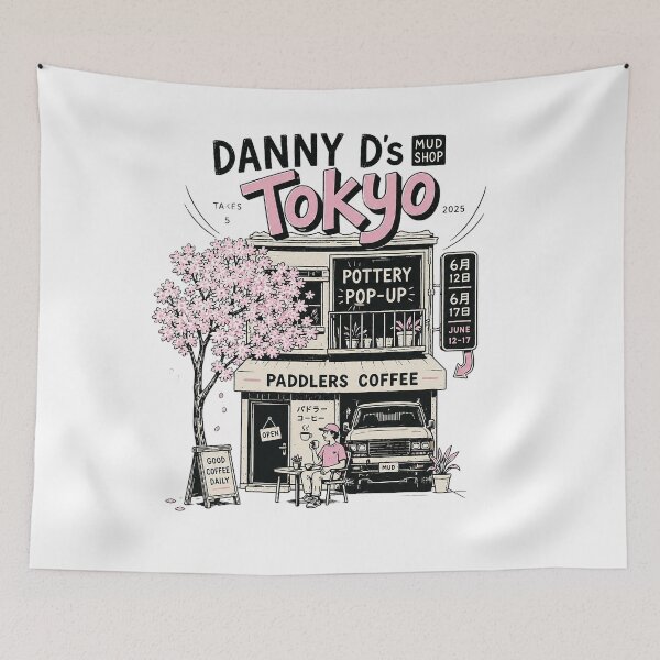 Item preview, Rincón del café de Tokio | Gráfico vintage de una calle de café japonesa designed and sold by bisha.