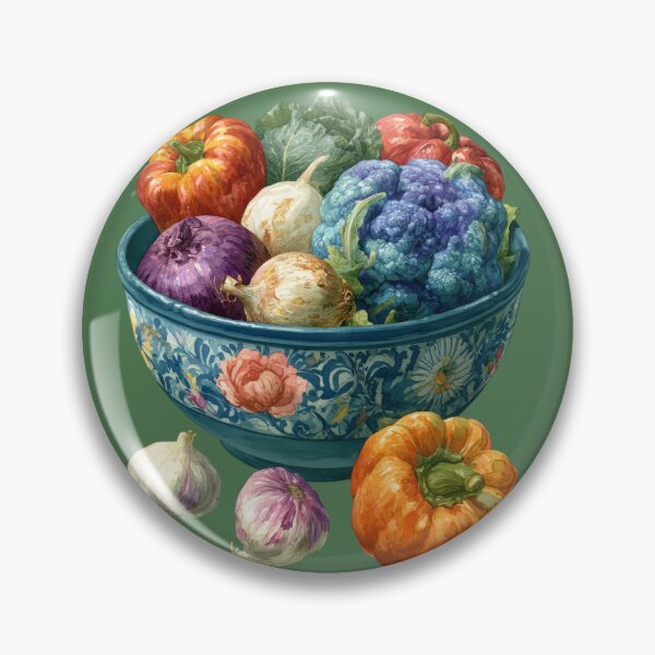 Item preview, Rustic Harvest Vegetable Bowl Watercolor PNG designed and sold by MythicMood.