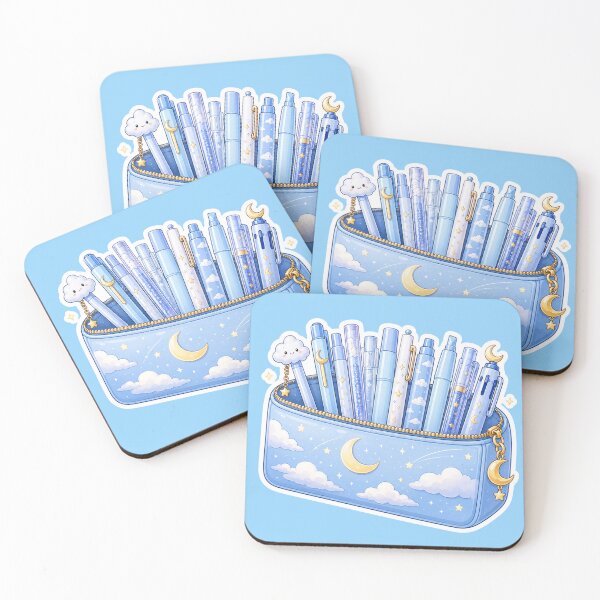 Item preview, Cute Kawaii Cloud Pencil Case Sticker designed and sold by Christiana-Art.
