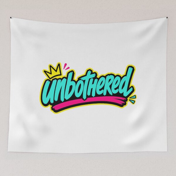 Item preview, Unbothered Calm Attitude Typography designed and sold by RedCircleArt.