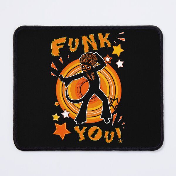 Item preview, Disco Dancing Cat Silhouette Funky Typography designed and sold by nahfoolio.
