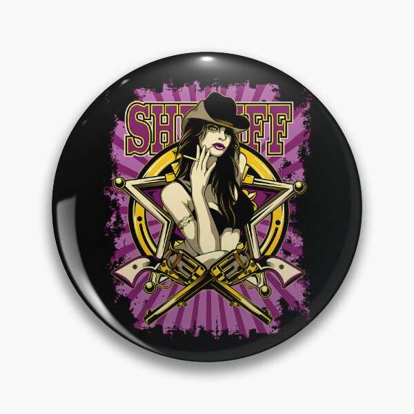 Item preview, Sheriff Cowgirl Pinup Girl Guns Cigarette Wild West designed and sold by Aqib-Javed.