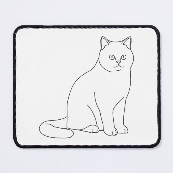 Item preview, British Shorthair Elegant Line Art Gift designed and sold by OneLine Studio.