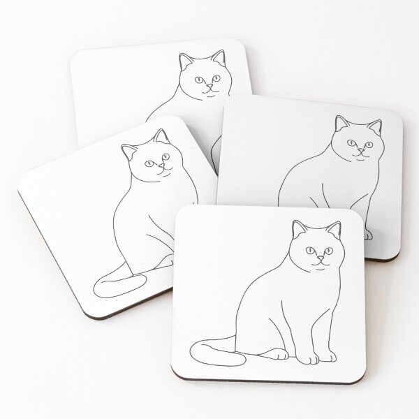 Artikelvorschau, British Kurzhaar Elegant Line Art Geschenk entworfen und verkauft von OneLine Studio.