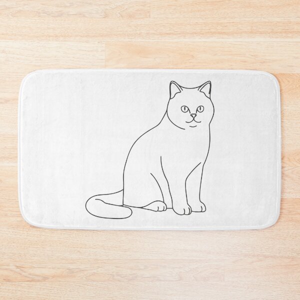 Item preview, British Shorthair Elegant Line Art Gift designed and sold by OneLine Studio.