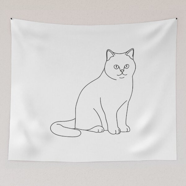 Artikelvorschau, British Kurzhaar Elegant Line Art Geschenk entworfen und verkauft von OneLine Studio.