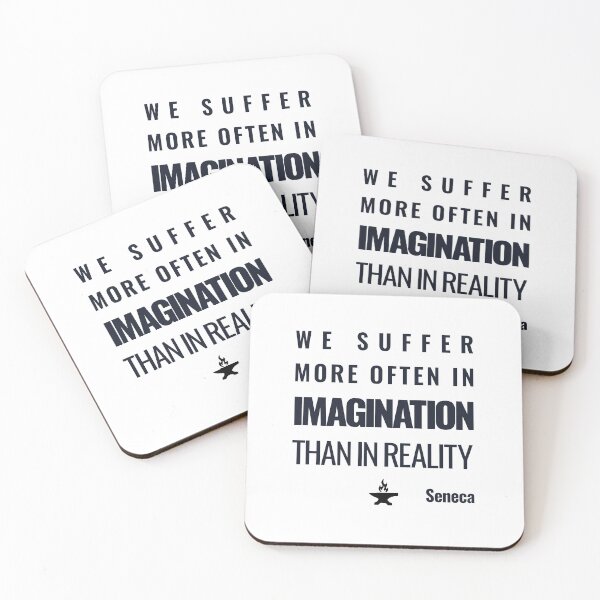Item preview, We Suffer More Often in Imagination Than in Reality - Seneca - Bold Stoic Quote - Dark Version designed and sold by Stoic Core.