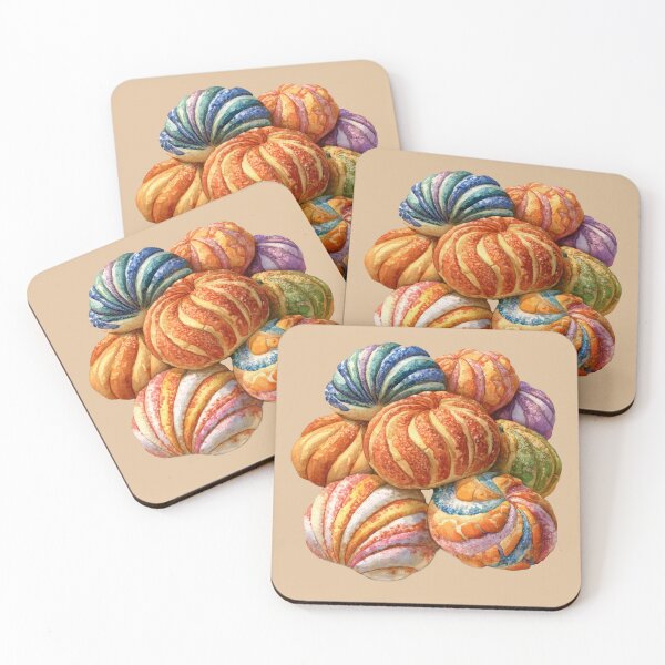 Item preview, Traditional Mexican Conchas Watercolor Art designed and sold by MythicMood.