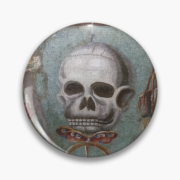 Item preview, Memento Mori Roman Mosaic Skull Art designed and sold by Retr0Tshirts.