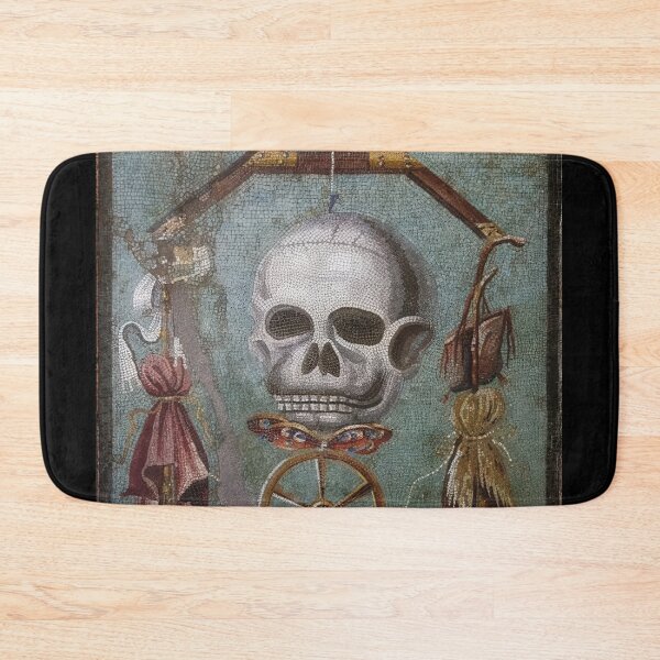 Item preview, Memento Mori Roman Mosaic Skull Art designed and sold by Retr0Tshirts.