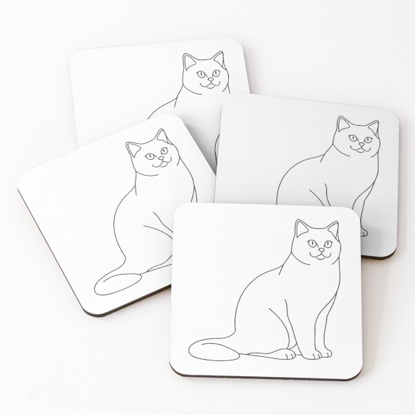 Artikelvorschau, British Kurzhaar Freundlich Line Art Geschenk entworfen und verkauft von OneLine Studio.