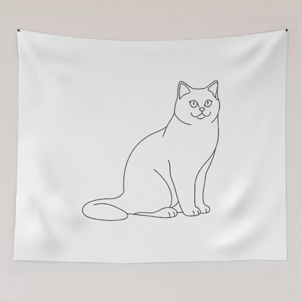 Artikelvorschau, British Kurzhaar Freundlich Line Art Geschenk entworfen und verkauft von OneLine Studio.