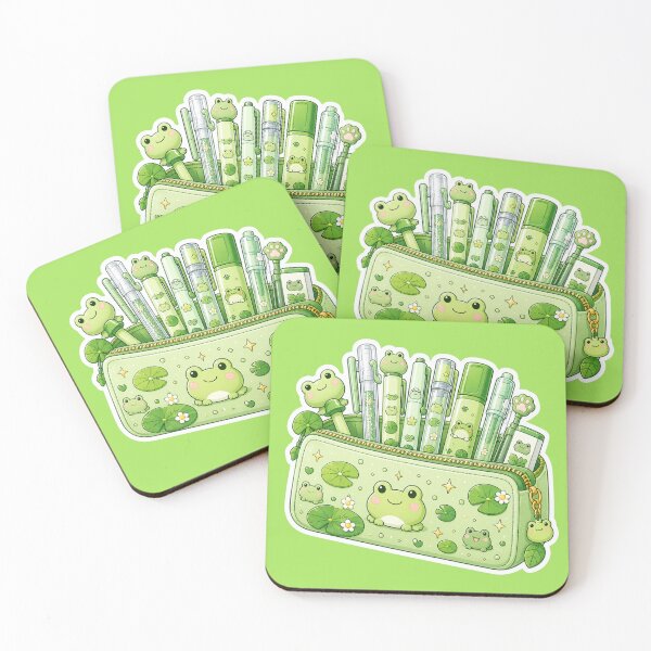 Item preview, Cute Kawaii Frog Pencil Case Sticker designed and sold by Christiana-Art.