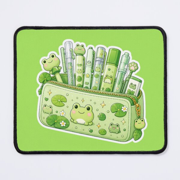 Item preview, Cute Kawaii Frog Pencil Case Sticker designed and sold by Christiana-Art.