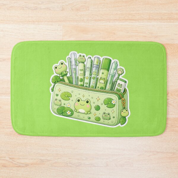 Item preview, Cute Kawaii Frog Pencil Case Sticker designed and sold by Christiana-Art.
