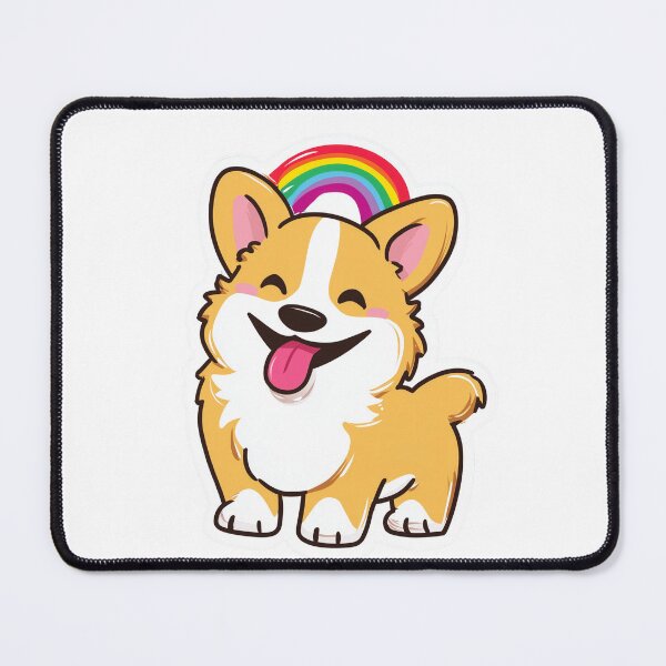 Item preview, Rainbow Corgi Cute Happy Kawaii Dog designed and sold by StickerMan17.