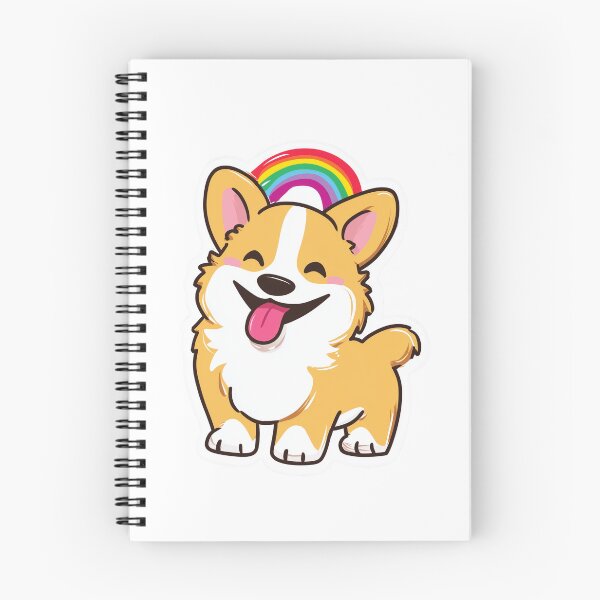 Item preview, Rainbow Corgi Cute Happy Kawaii Dog designed and sold by StickerMan17.