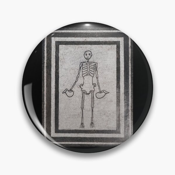 Item preview, Pompeii Skeleton Roman Mosaic designed and sold by Retr0Tshirts.