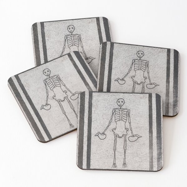 Item preview, Pompeii Skeleton Roman Mosaic designed and sold by Retr0Tshirts.