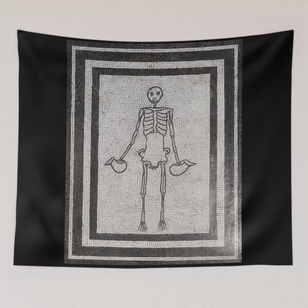 Item preview, Pompeii Skeleton Roman Mosaic designed and sold by Retr0Tshirts.