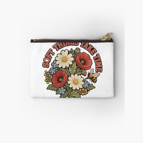Item preview, Soft Things Take Time Floral Embroidery designed and sold by Lobory.