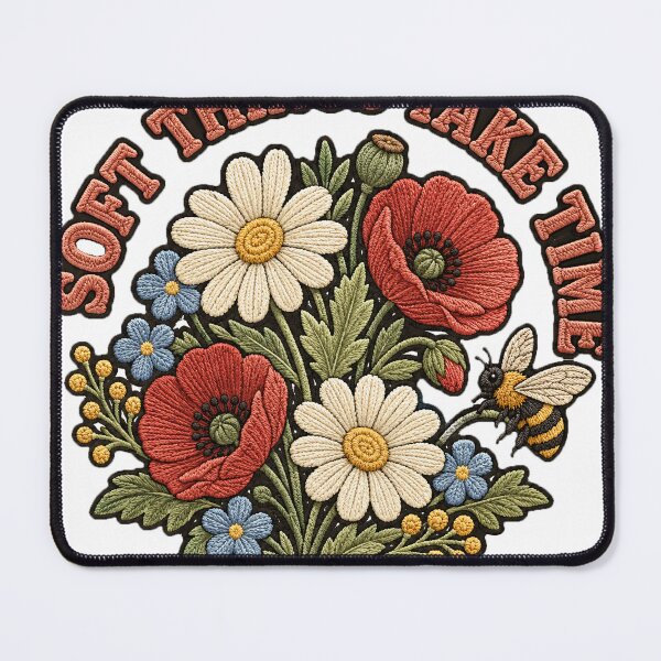 Item preview, Soft Things Take Time Floral Embroidery designed and sold by Lobory.