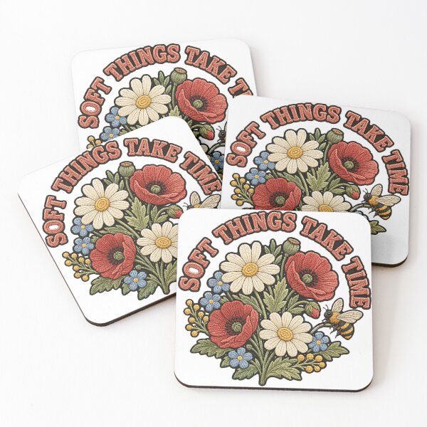 Item preview, Soft Things Take Time Floral Embroidery designed and sold by Lobory.