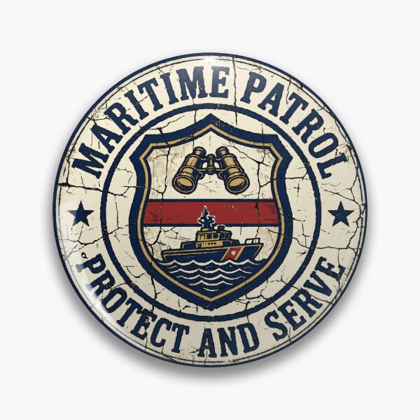 Item preview, Maritime Patrol Vintage Coast Guard Design | Ocean Security Heritage Badge designed and sold by Coasties.