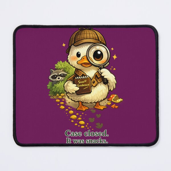 Item preview, Funny Duck Detective – Cute Animal Humor T‑Shirt Design | Case Closed It Was Snacks designed and sold by EdgeSphere.