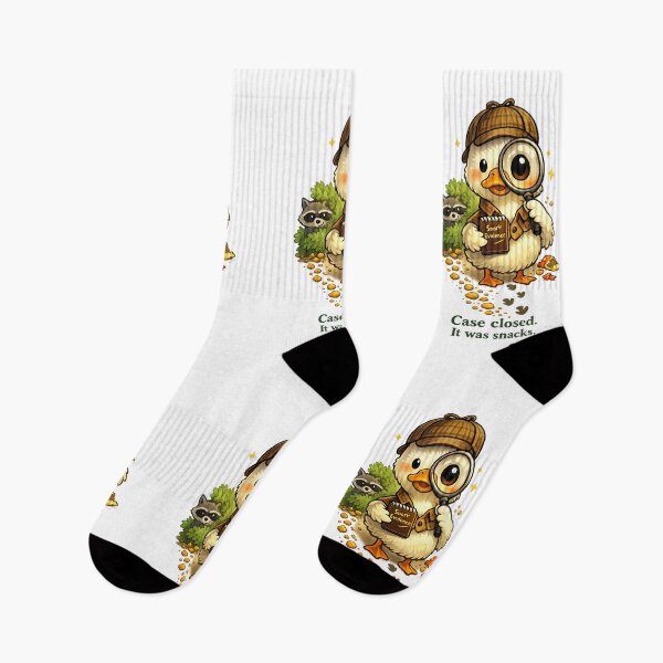 Item preview, Funny Duck Detective – Cute Animal Humor T‑Shirt Design | Case Closed It Was Snacks designed and sold by EdgeSphere.