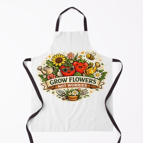 Item preview, Grow Flowers Not Worries – Cute Gardening & Floral Lover Design designed and sold by KAM-KAM-STORE.