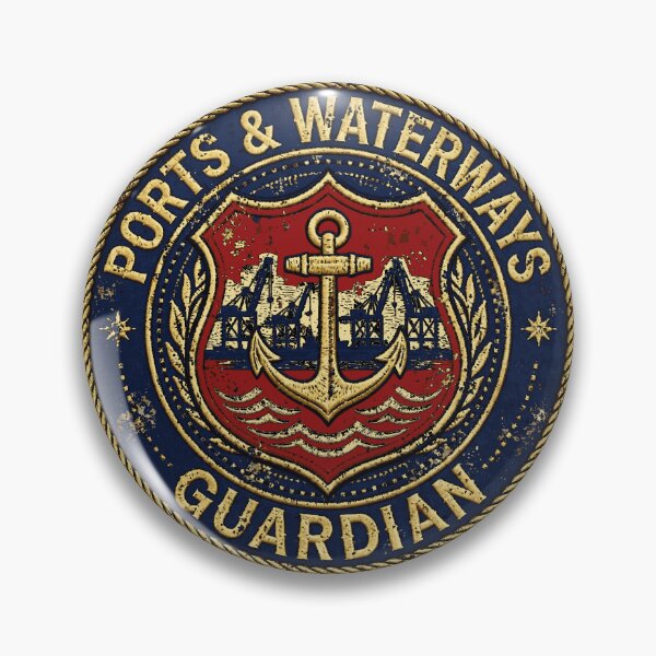 Item preview, Harbor Protection Vintage Coast Guard Badge | Maritime Security Design designed and sold by Coasties.