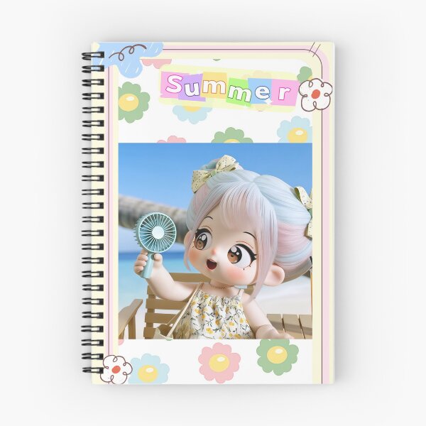 Item preview, Kawaii Summer Beach Doll – Pastel Beach Vibes designed and sold by Nicole_83.
