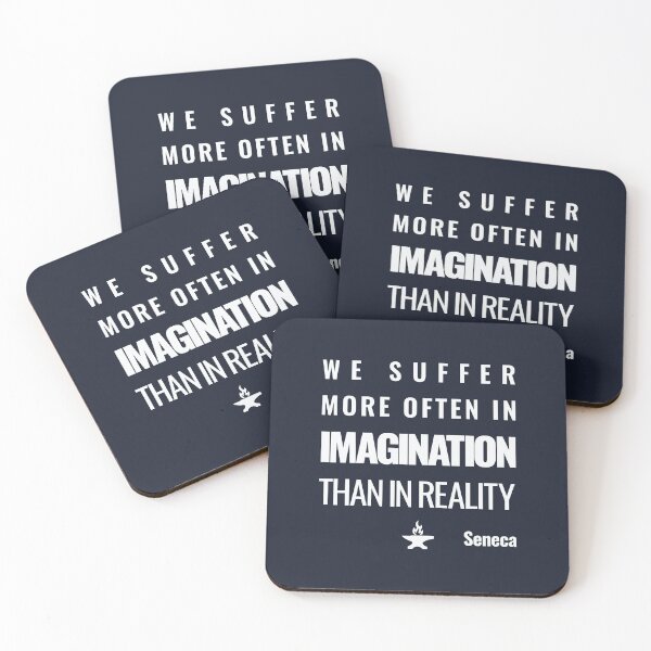 Item preview, We Suffer More Often in Imagination Than in Reality - Seneca - Bold Stoic Quote - Light Version designed and sold by Stoic Core.