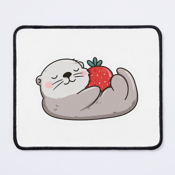 Item preview, Sea Otter Strawberry Cute Kawaii Cozy designed and sold by StickerMan17.