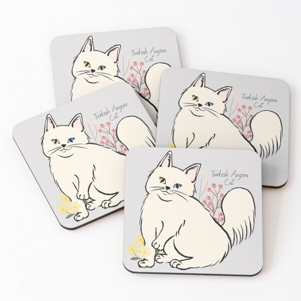 Item preview, Turkish Angora Cat designed and sold by AnulaArt.