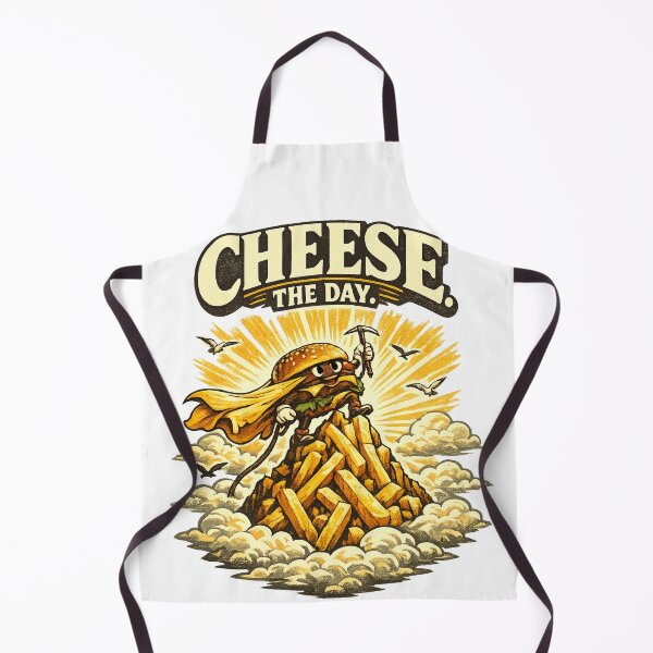 Item preview, Cheese The Day Funny Burger Mountain Vintage Graphic T-Shirt & Sticker designed and sold by irfanshikh.