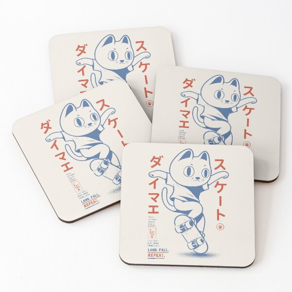 Item preview, Skater Cat | Japanese Retro Skateboarding Graphic designed and sold by bisha.