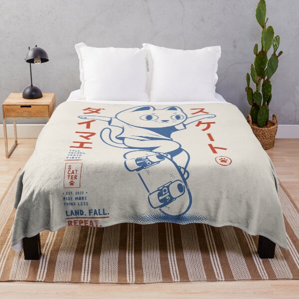 Item preview, Skater Cat | Japanese Retro Skateboarding Graphic designed and sold by bisha.