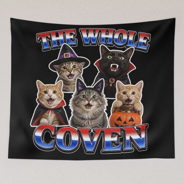 Item preview, The Whole Coven Halloween Cats designed and sold by BoringClothes .