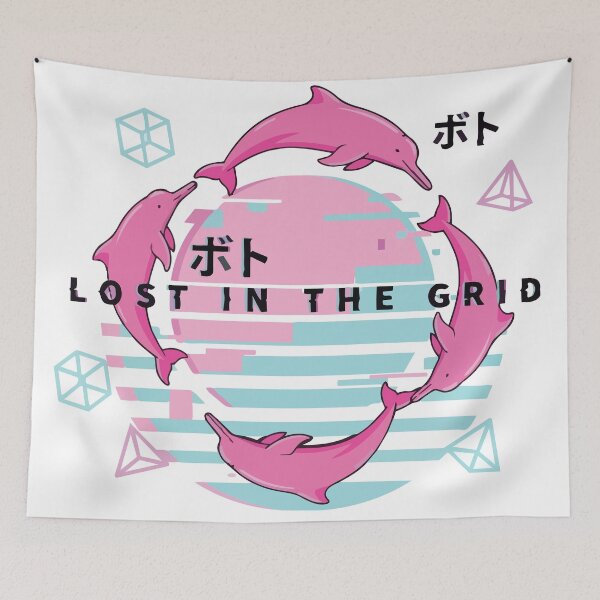 Item preview, Vaporwave Glitch Boto Pink Amazon Dolphin Aesthetic designed and sold by Arc2020.