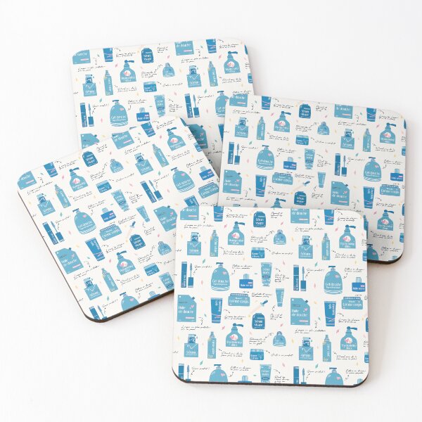 Item preview, Cute Blue Skincare Cosmetic Pattern  designed and sold by Kalite.