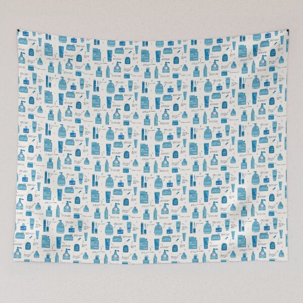 Item preview, Cute Blue Skincare Cosmetic Pattern  designed and sold by Kalite.