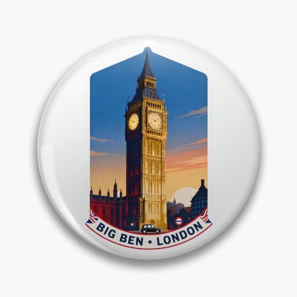 Artikelvorschau, Big Ben London Aufkleber entworfen und verkauft von The Digital Compass.