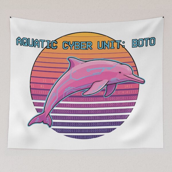 Item preview, Cyber Amazon Boto Tech Pink Dolphin Scifi designed and sold by Arc2020.