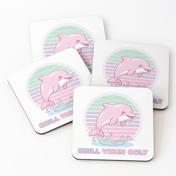 Item preview, Cute Kawaii Synthwave Boto Pink Dolphin Chill Vibes designed and sold by Arc2020.