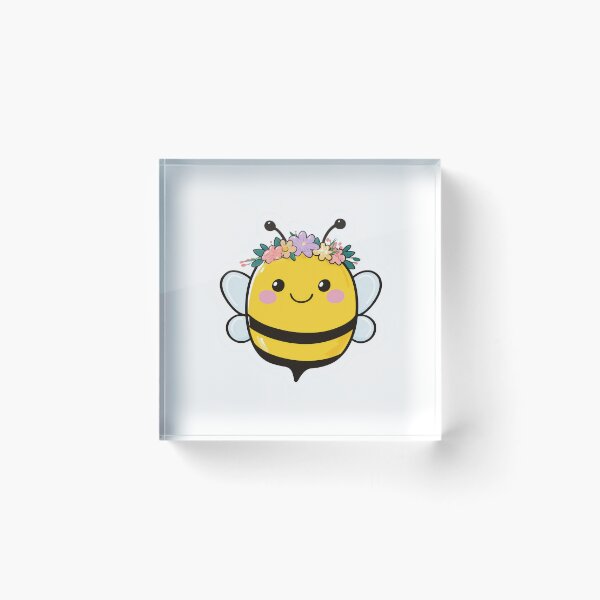 Item preview, Flower Crown Bee Cute Kawaii Bumblebee designed and sold by StickerMan17.