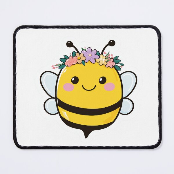 Item preview, Flower Crown Bee Cute Kawaii Bumblebee designed and sold by StickerMan17.